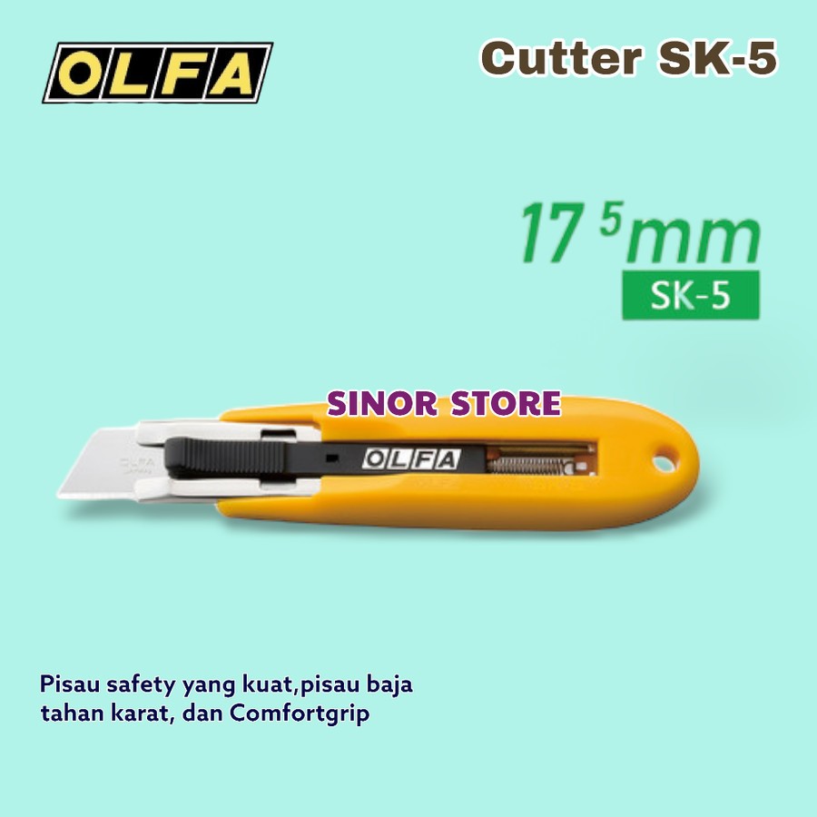 

OLFA SAFETY Cutter SK-5 Self Retracting Pisau Ditarik Pegas Otomatis