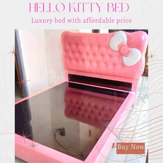 Divan series hello kitty bed tanpa kasur