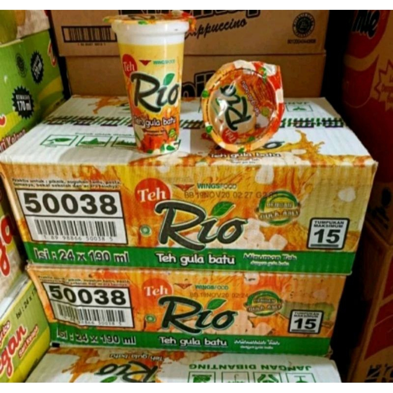 

Teh RIO CUP gelas gula batu 190ml harga 1 dus isi 24