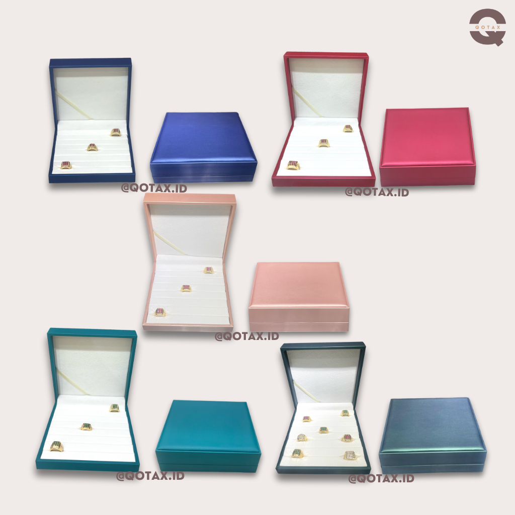 Kotak Perhiasan Mewah Kulit / Jewelry Box Set / 15 Cincin / 20 Cincin / Kotak Cincin Banyak