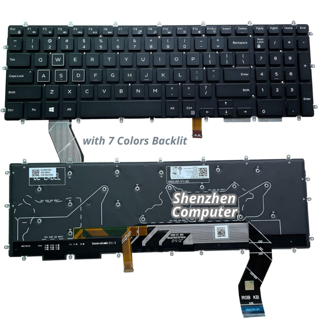 Keyboard Del Alienware M15 R1 M17 R1 2019 with 7 Colors Backlit new