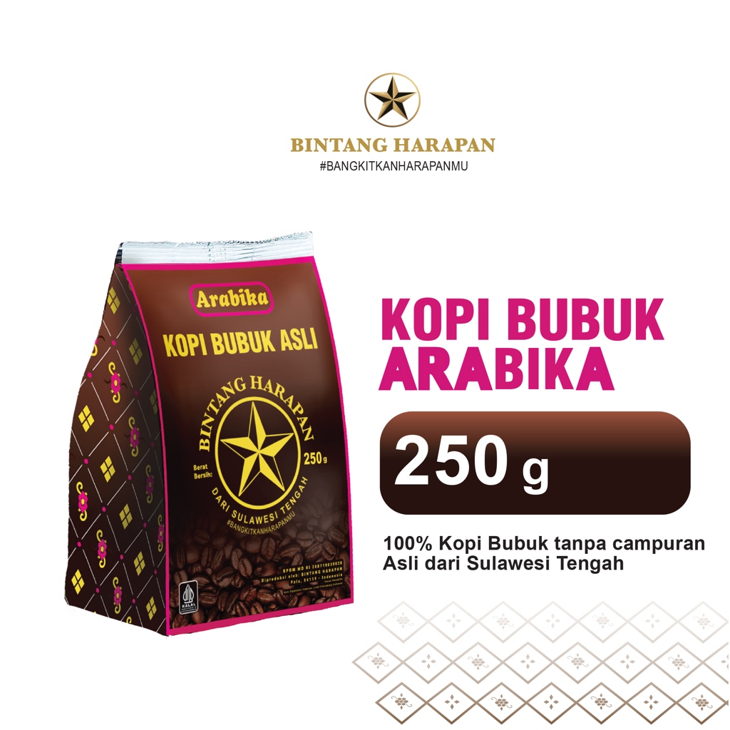 

Kopi Arabica Bubuk Bintang Harapan 250gr