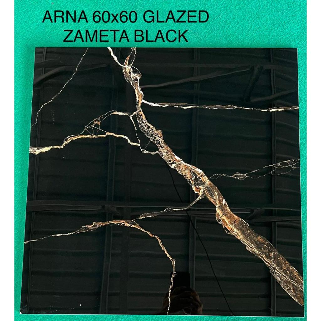 Granit Hitam Glazed Zameta Black 60x60 - Kilat
