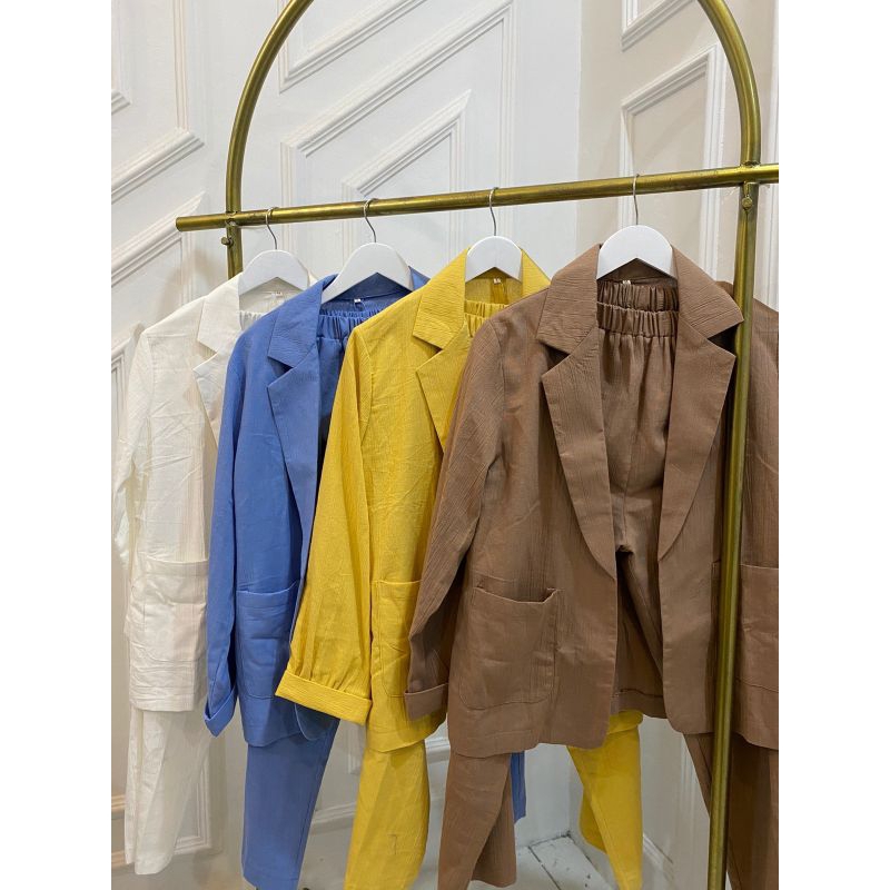 ONE SET LINEN CRINKLE BEST