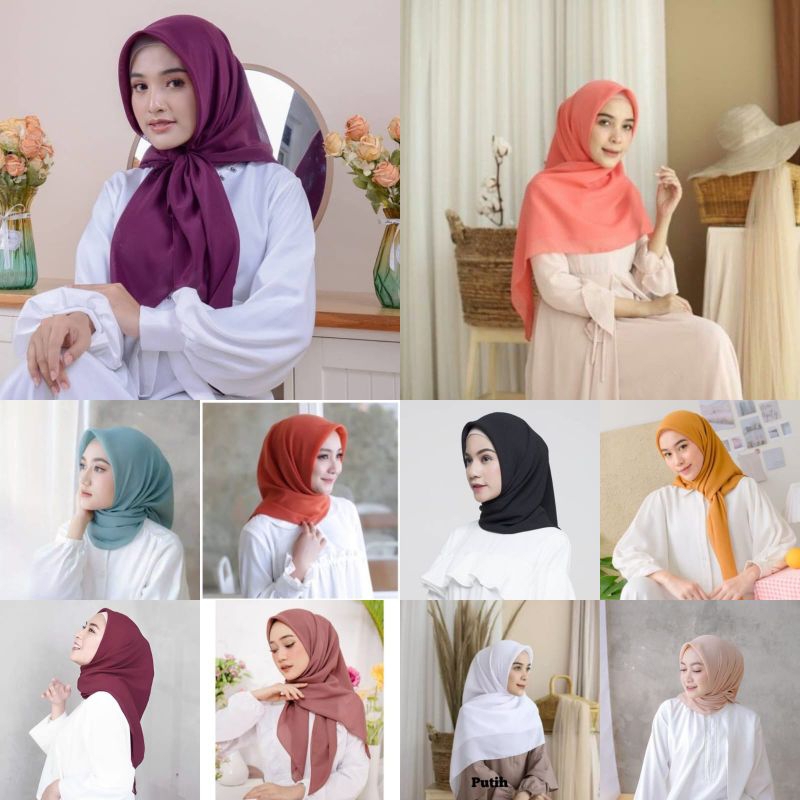 JILBAB SEGIEMPAT BELA SQUARE READY 20+++ WARNA LENGKAPBANYAK WARNA GRATIS ONGKIR COD MEDAN TERMURAH 