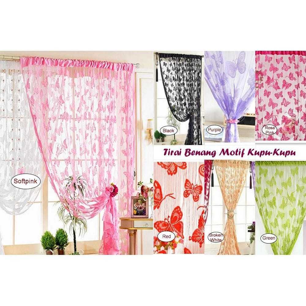 COD Q7 Tirai Benang Motif Kupu-kupu/butterfly gorden/gorden untuk pembatas ruangan