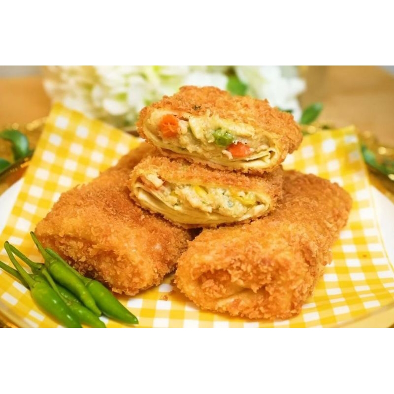 

Risoles Rogut Frozen isian ayam sayur isi 5pcs jumbo