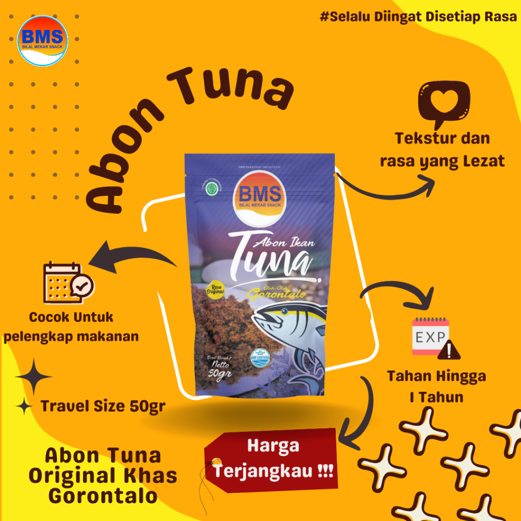 

Abon Ikan Tuna Original Khas Gorontalo 50gr-Bilal Mekar Snack
