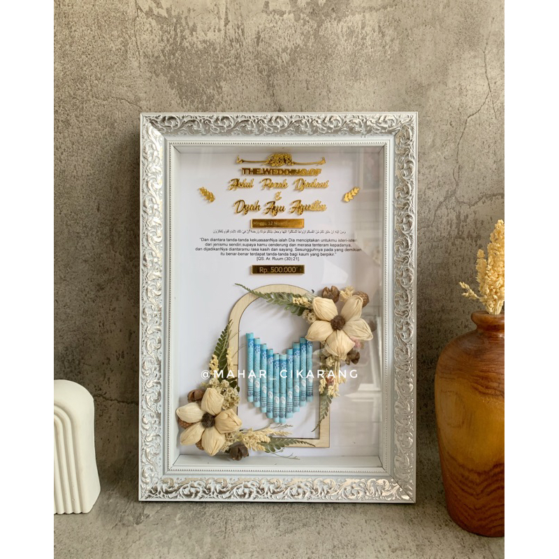 Mahar Pernikahan / Mahar Nikah / Bingkai mahar pernikahan akrilik