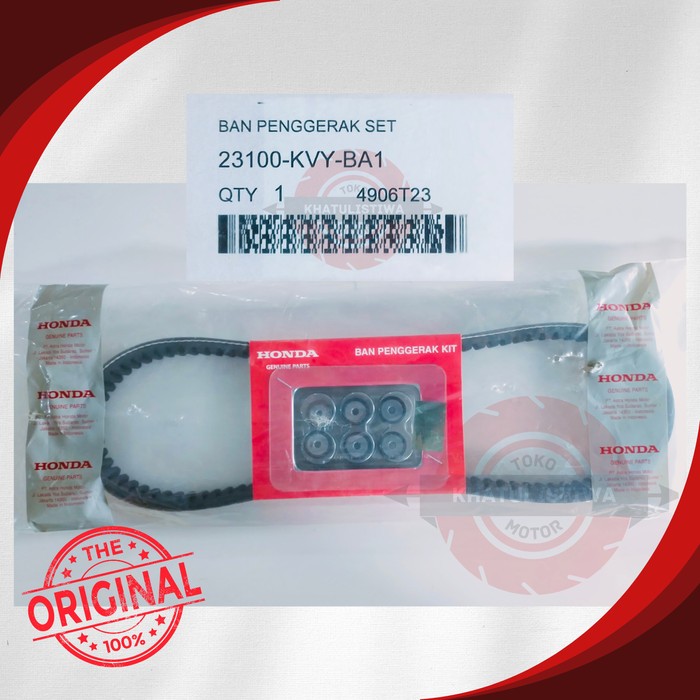 BELTING KIT BEAT SCOOPY SPACY KARBU BELTING + ROLLER 23100-KVY-BA1 VAN BELT ROLLER BEAT SCOOPY SPACY