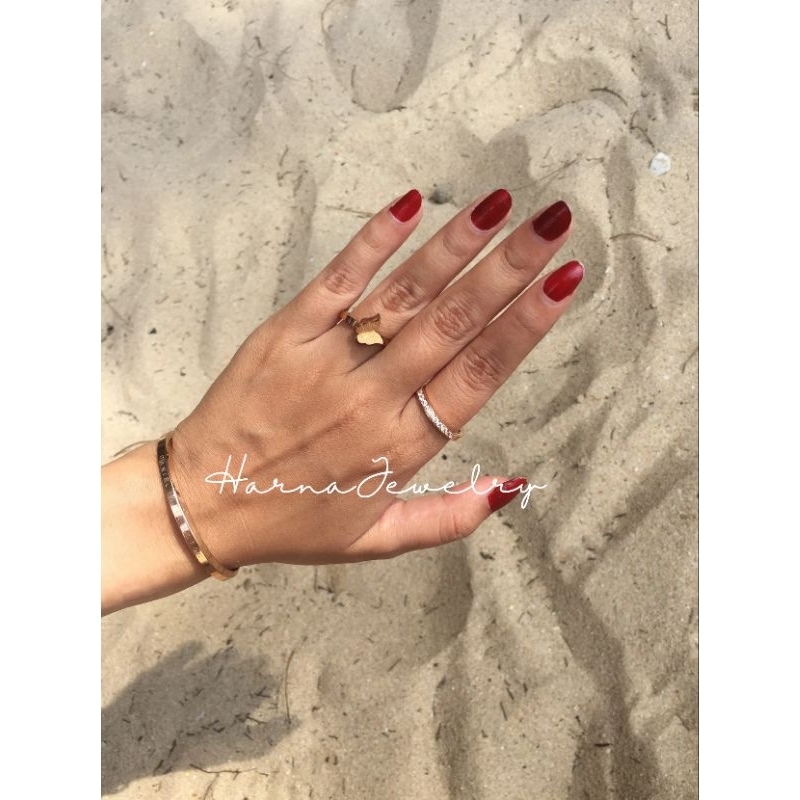 CINCIN TITANIUM, Cincin kupu, Cincin permata Baris