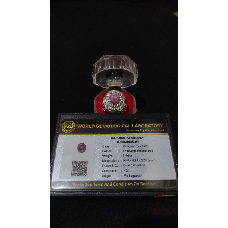 NATURAL RUBY STAR MEMO WGL