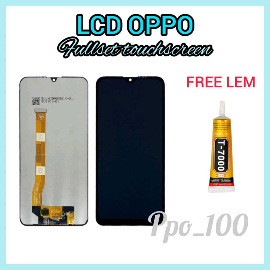 GRATIS LEM LCD OPPO A1K/REALME C2/ ORIGINAL FULLSET TOUCHSCREEN ASLI LAYAR HP COPOTAN