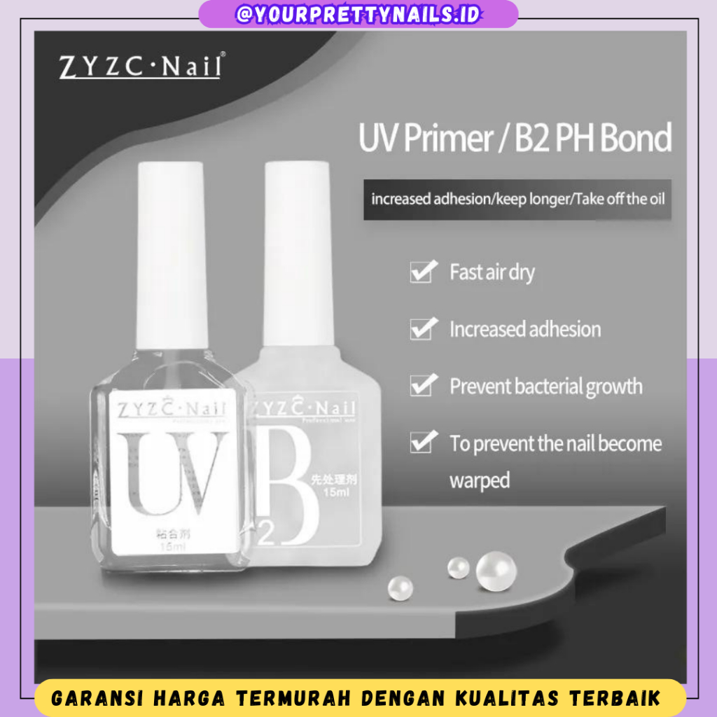 ZYZC PH BOND UV PRIMER ESSENTIAL GEL FOR NAIL ART / ZYZC UV PRIMER FOR NAIL GEL POLISH / ZYZC EMBOSS