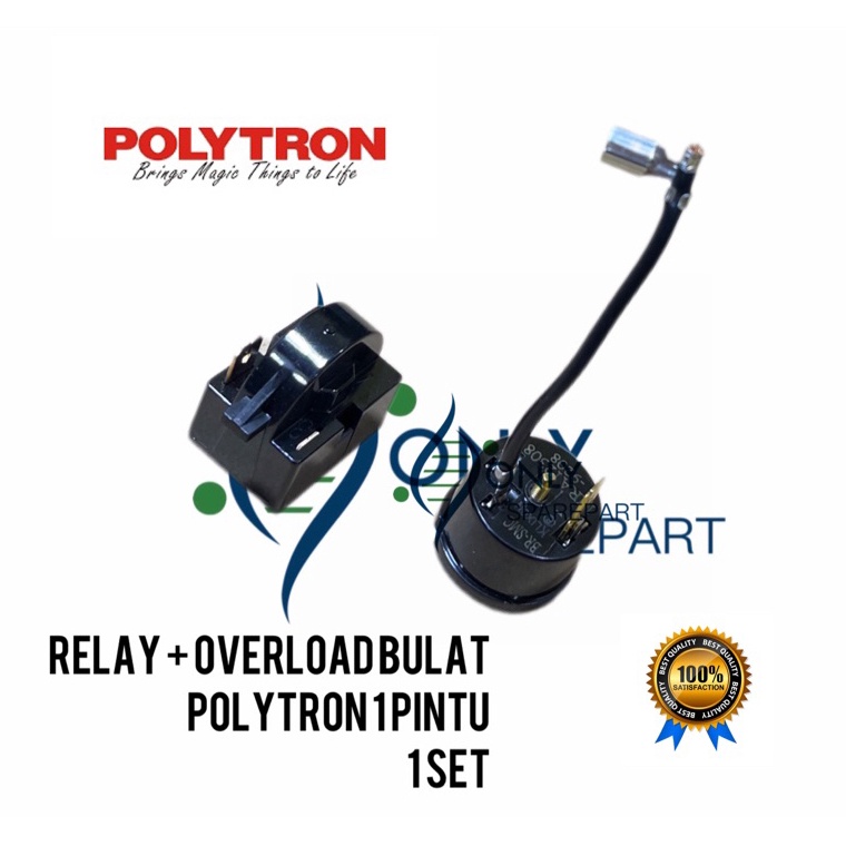 Lw Relay Ptc  Overload Bulat kulkas polytron 1 Pintu  Overluad kulkas polytron b Promo