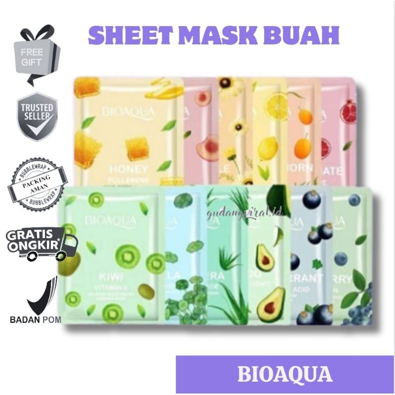 -GV- SHEETMASK BIOAQUA EXTRA PEACH BIOAQUA SHEET MASK BUAH SAYUR BIOAQUA