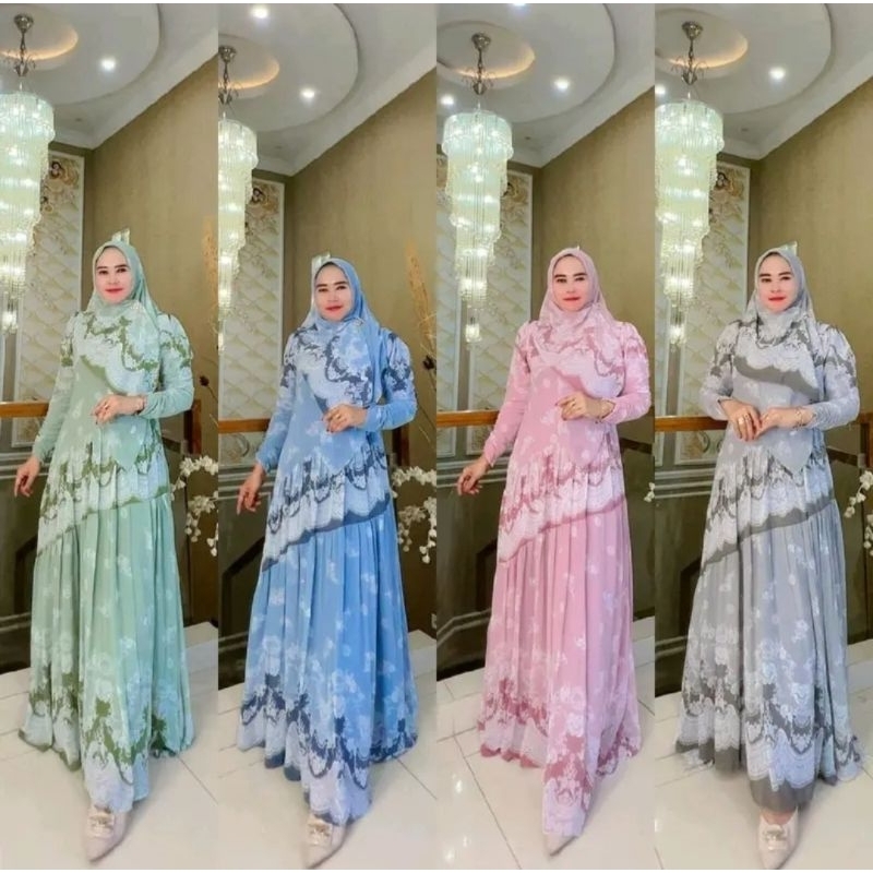 Gamis Nazwa Premium Original Terbaru by Nazwa (Ready)