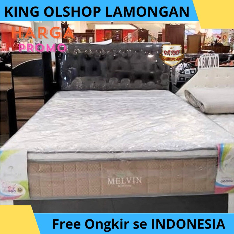 Kasur Springbed Bed Spinno Melvin 140 160 180x200 + Plush Top [LAMONGAN]