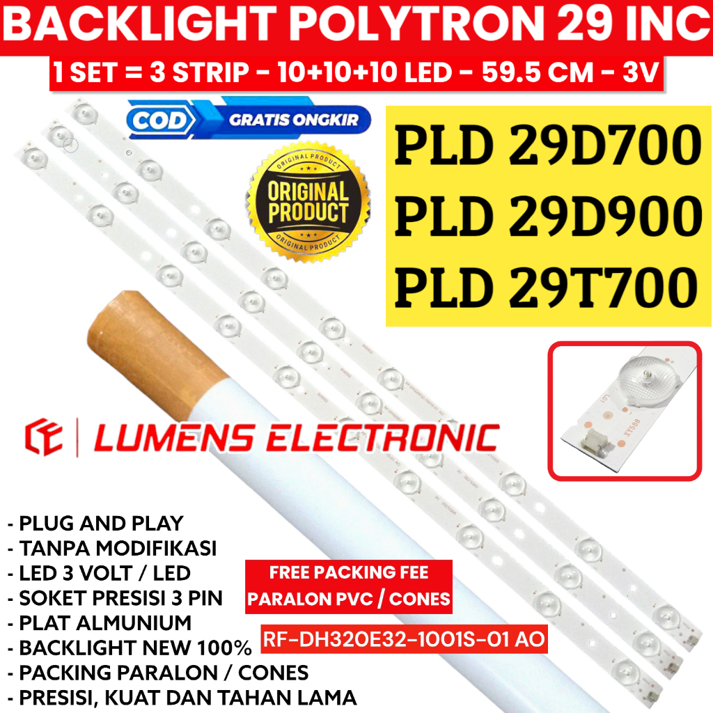 BACKLIGHT TV LED POLYTRON 29 INC PLD 29D700 29D900 32T700 PLD-29D700 PLD-29D900 PLD-32T700 LAMPU BL 