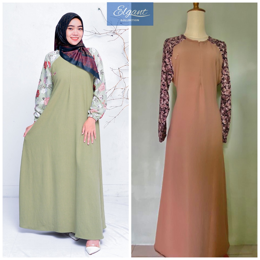 Dress Premium Gamis Homeydress Crinkle Rayon Premium / Nabila Dress Gamis Sopal