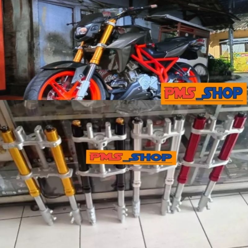 UPSIDE DOWN USD VIXION MERK RIDE IT BISA DIAPLIKASIKAN KE MOTOR TIGER BYSON XABRE SCORPIO CB 150 DLL