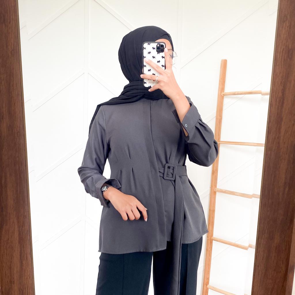 BELLA TOP / Blouse Wanita Terbaru  Kemeja Kekinian Cocok untuk Ke Kantor / Atasan Wanita Kekinian Ko