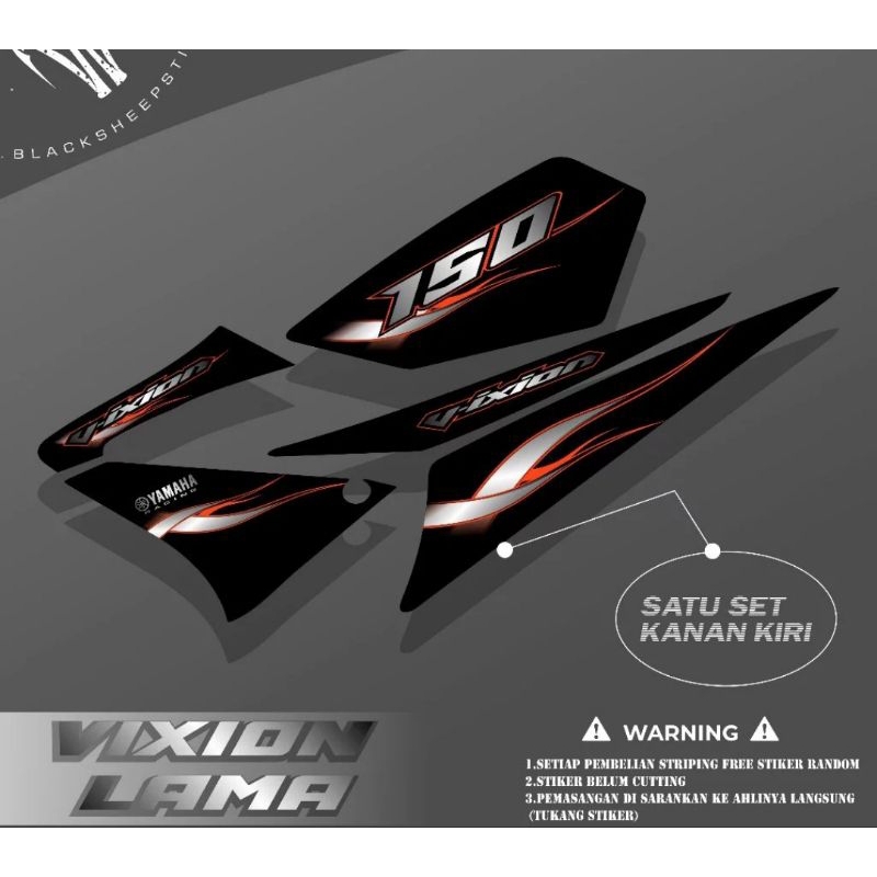 Striping Vixion Old Variasi Stiker Motor Yamaha Vixion Old 2008 / 2012 Lis Cover Lis Body Motor