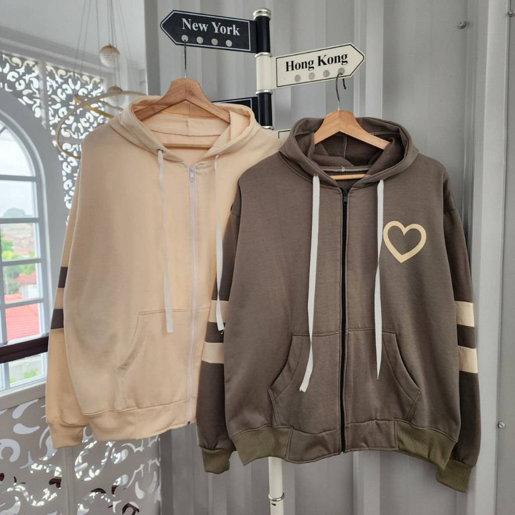 ( isi 2 pcs ) jaket couple Love Tgn 2 stripe pasangan Ins terbaru 2024 / jaket pasangan pacar / jake