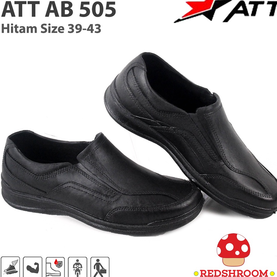 Sepatu Wanita untuk Setiap Perjalanan Sepatu Pantofel Karet ATT AB 55 Hitam Karet Fashion Casual For
