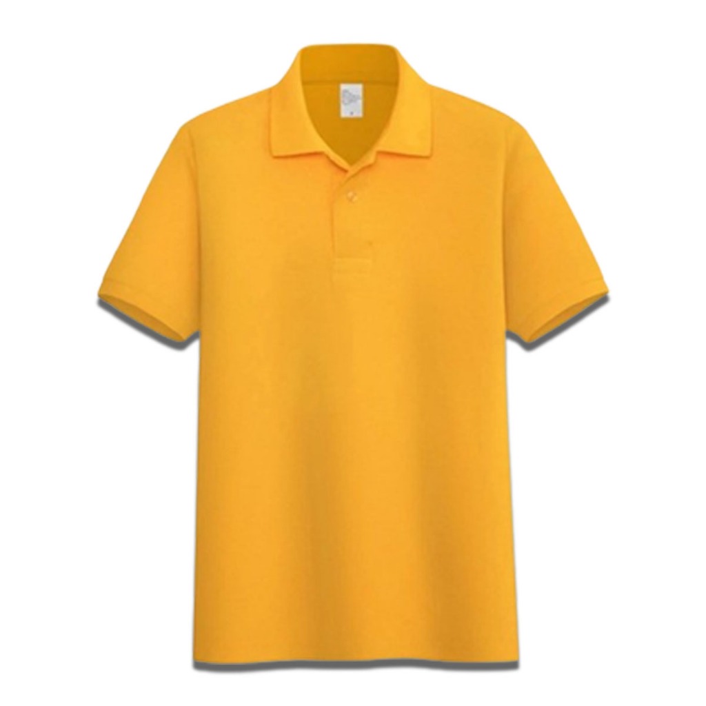 Baju Kaos Polo Pria Lengan Pendek Warna Kuning / Baju Kaos Polo Cowok / Atasan Pria Kaos Polo / Baju