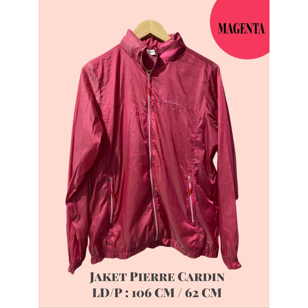 Jaket Tipis Pierre Cardin / Jaket Parasut Hidden Hoodie / Jaket Wanita