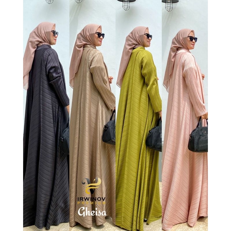 GHEISA DRESS BY IRWINOV PREMIUM / GAMIS PLEATS PREMIUM / GAMIS MURAH