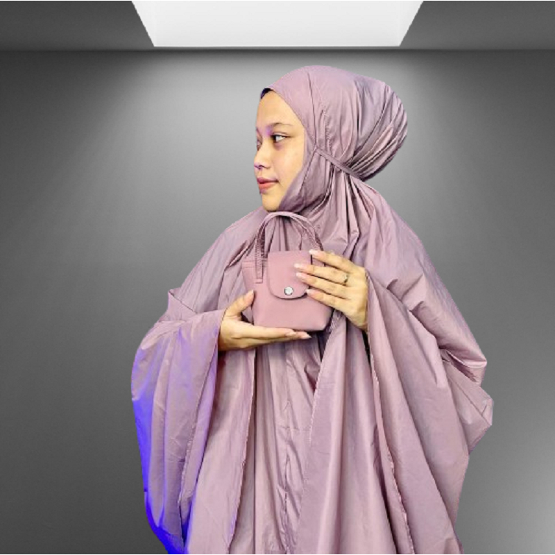 Mukena traveling mini POCH TERKECIL 2IN1 FREE SAJADAH MUKA