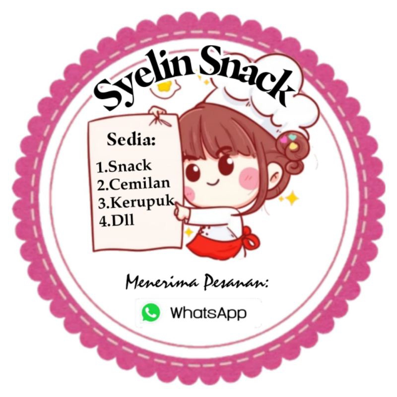 (MINIMAL ORDER 100 PCS) STICKER CEMILAN/STICKER SNACK/STICKER KUE/STICKER MAKANAN/STICKER CATERING/S