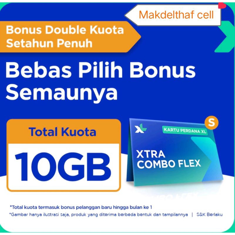 Kartu perdana XL kuota xtra combo FLEX.