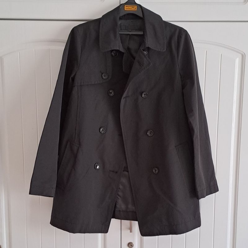 Jaket Coat Hitam Wanita UNIQLO Ori Preloved