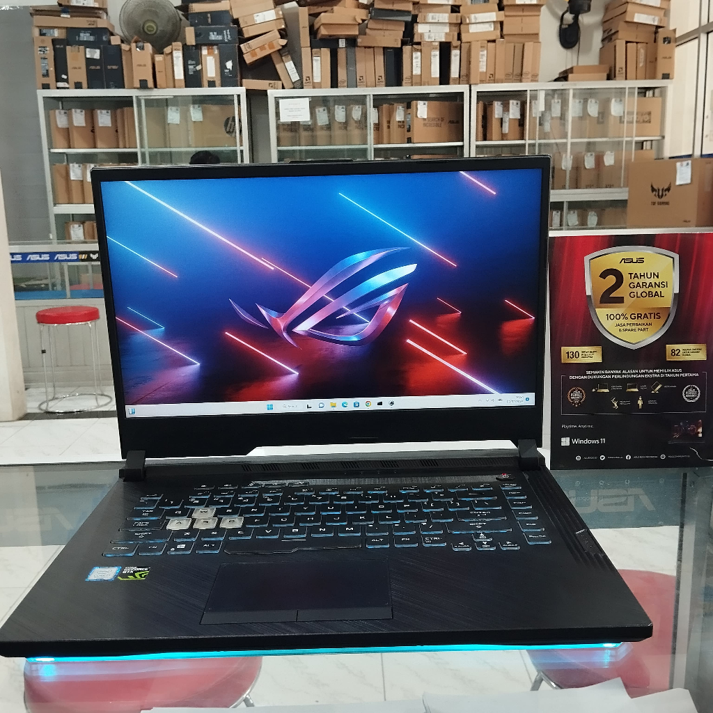 Asus RoG Strix G531GD i5 gen 9 RAM 8GB SSD 512GB GTX 1050 4GB Mulus