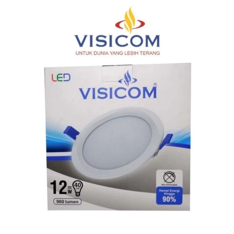 Downlight LED 12W Visicom Lampu Panel 12 Watt 6" Visicom 12 W INBOW