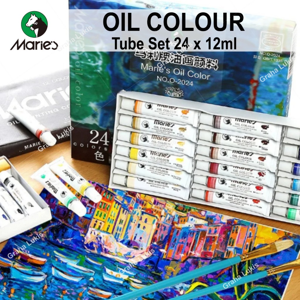 

H7Y Cat Minyak Maries Oil Color Set 24