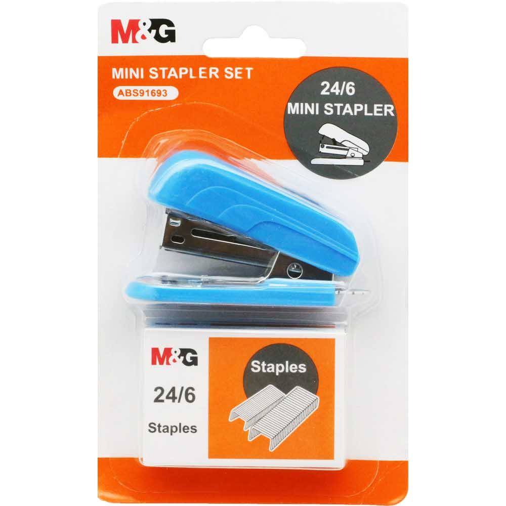 

Cekrekan M&G Mini Colorful Stapler 500pcs Staples Include ABS92701 Blue