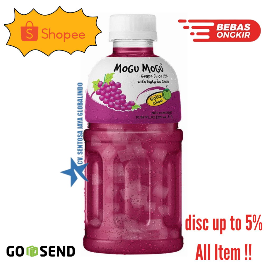 

MOGU MOGU - Minuman Rasa Buah dengan Nata de Coco - 320ml