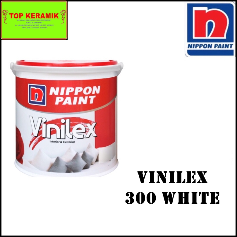 Vinilex Cat Tembok Interior dan Eksterior 300 White 5 Kg