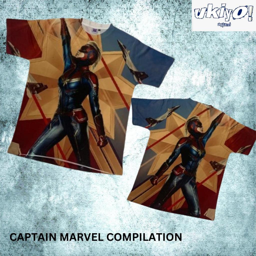 KAOS TAG THAILAND CAPTAIN MARVEL COMPILATION AOP (ALL OF PRINT KATUN POLYSTER PREMIUM)  FULLPRINT T-