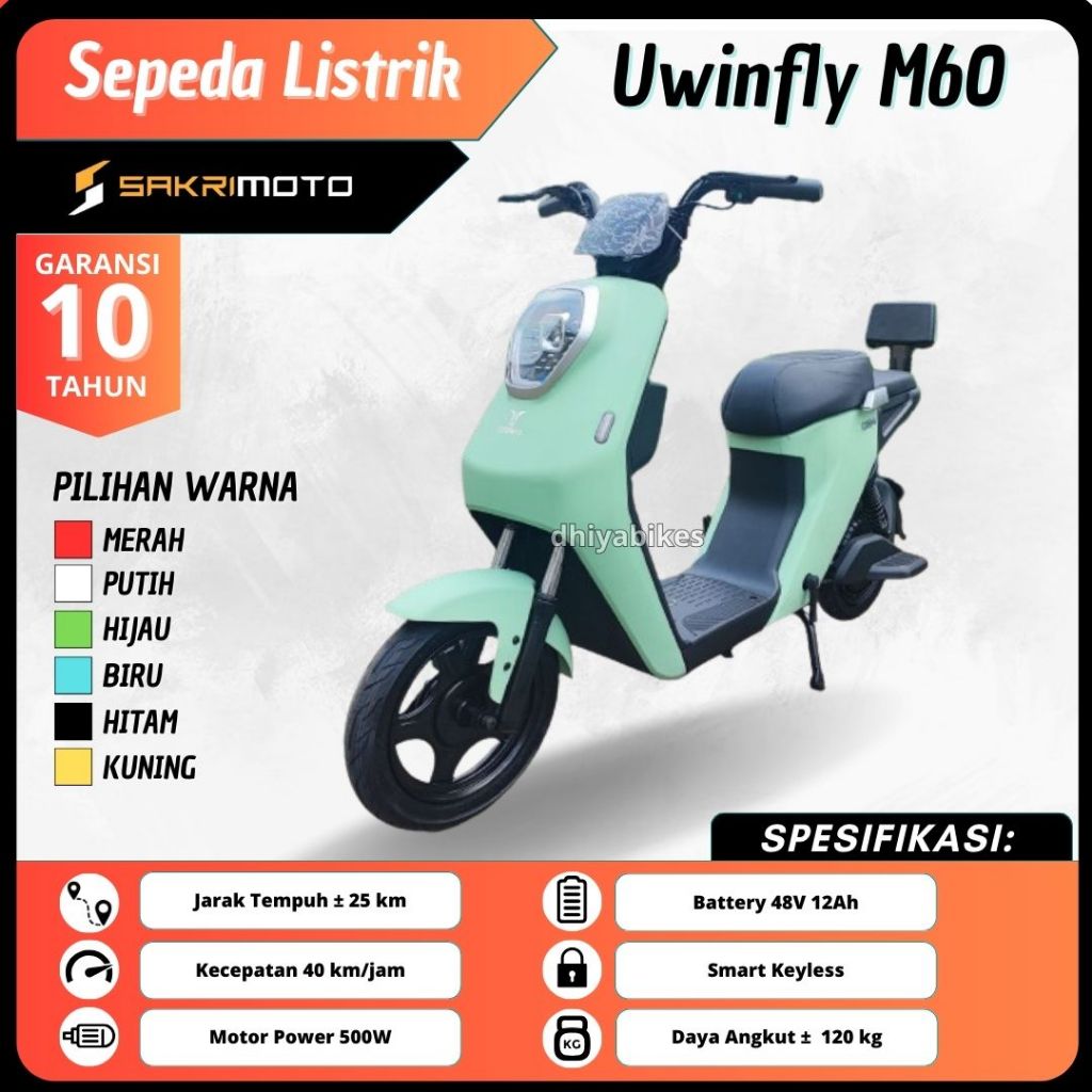 uwinfly m60 sepeda listrik