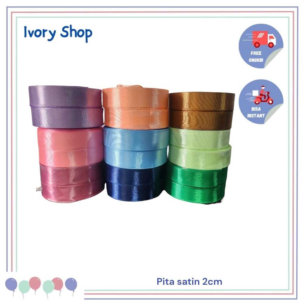 

Pita Satin 2 CM 3/4 inch Ribbon 1 roll 23 meter