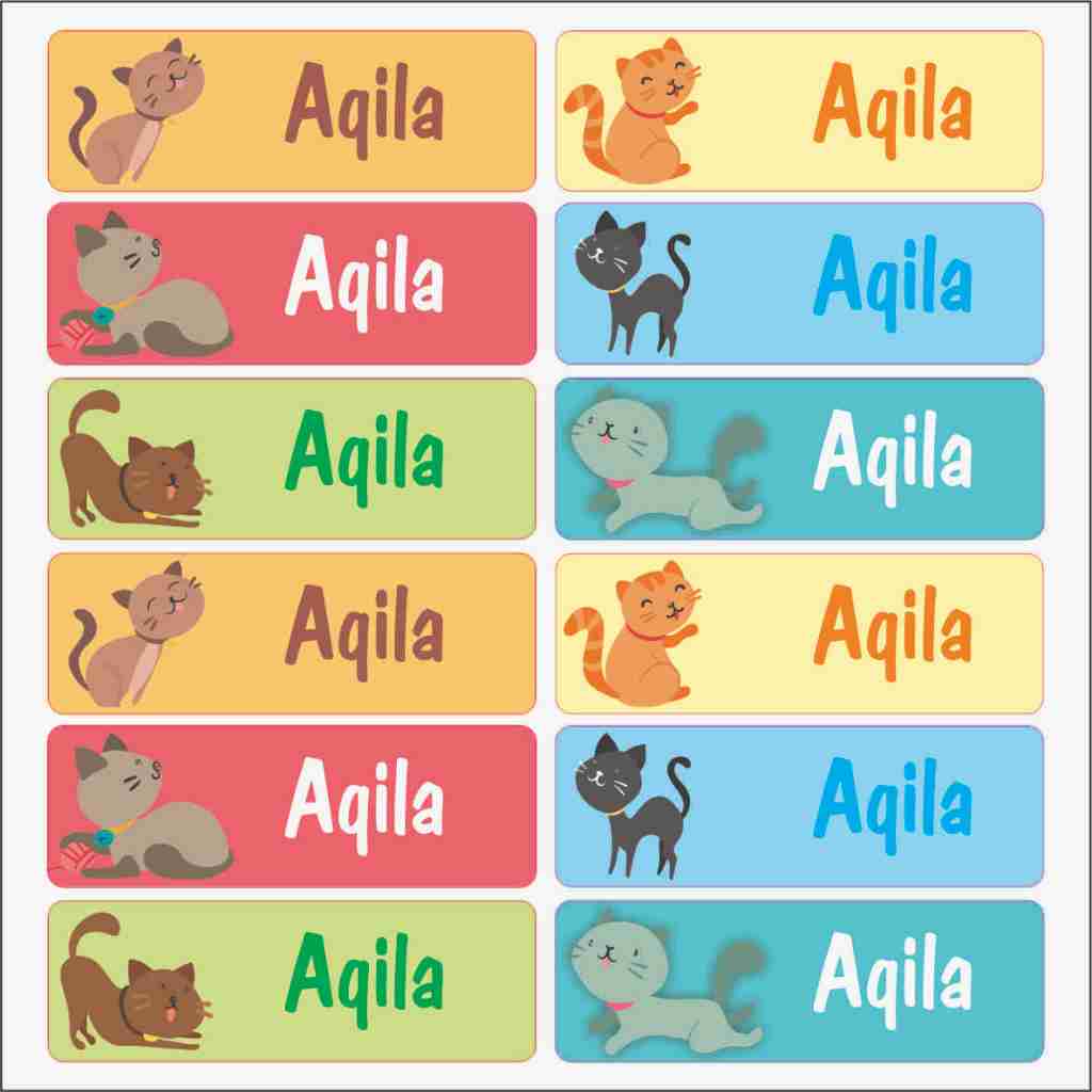 

Label Nama Vynil Cute Cat Tahan Air