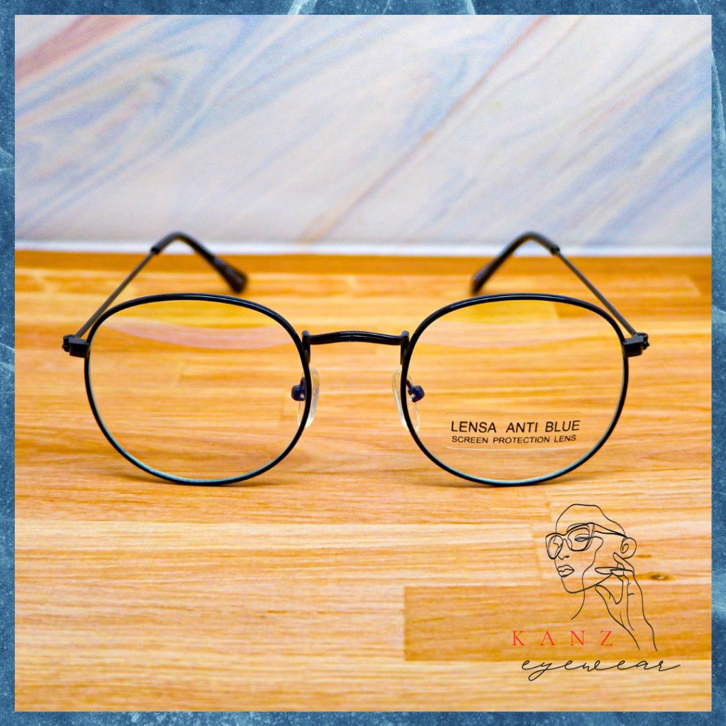 Kaca Mata Anti Radiasi Pria Wanita Korea Keren Original 100% Asli Bening Transparan