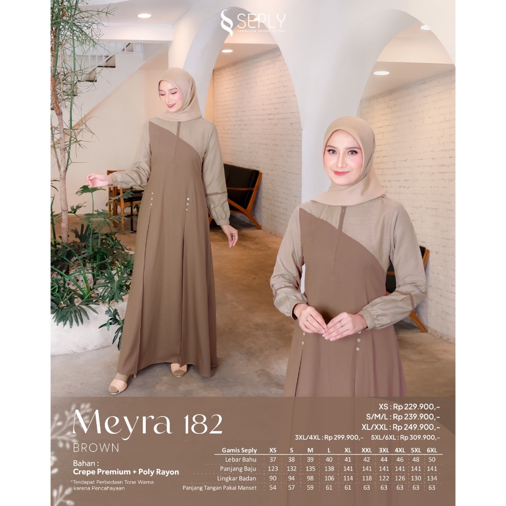 BAJU GAMIS SEPLY MEYRA 182 BROWN