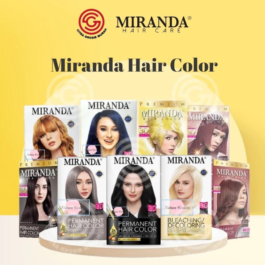 MIRANDA Premium Hair Color Cream Peroxide 30mL Premium Permanent || Miranda Cat Semir Rambut Hair Pe