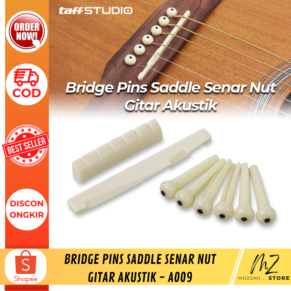 Bridge Pins Saddle Senar Nut Gitar Akustik / aksesoris gitar / perlengkapan gitar